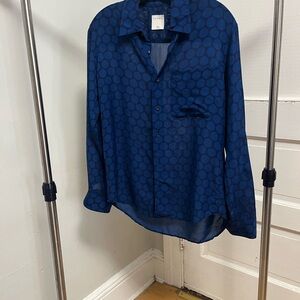 Sandro Navy Polka Dot Shirt